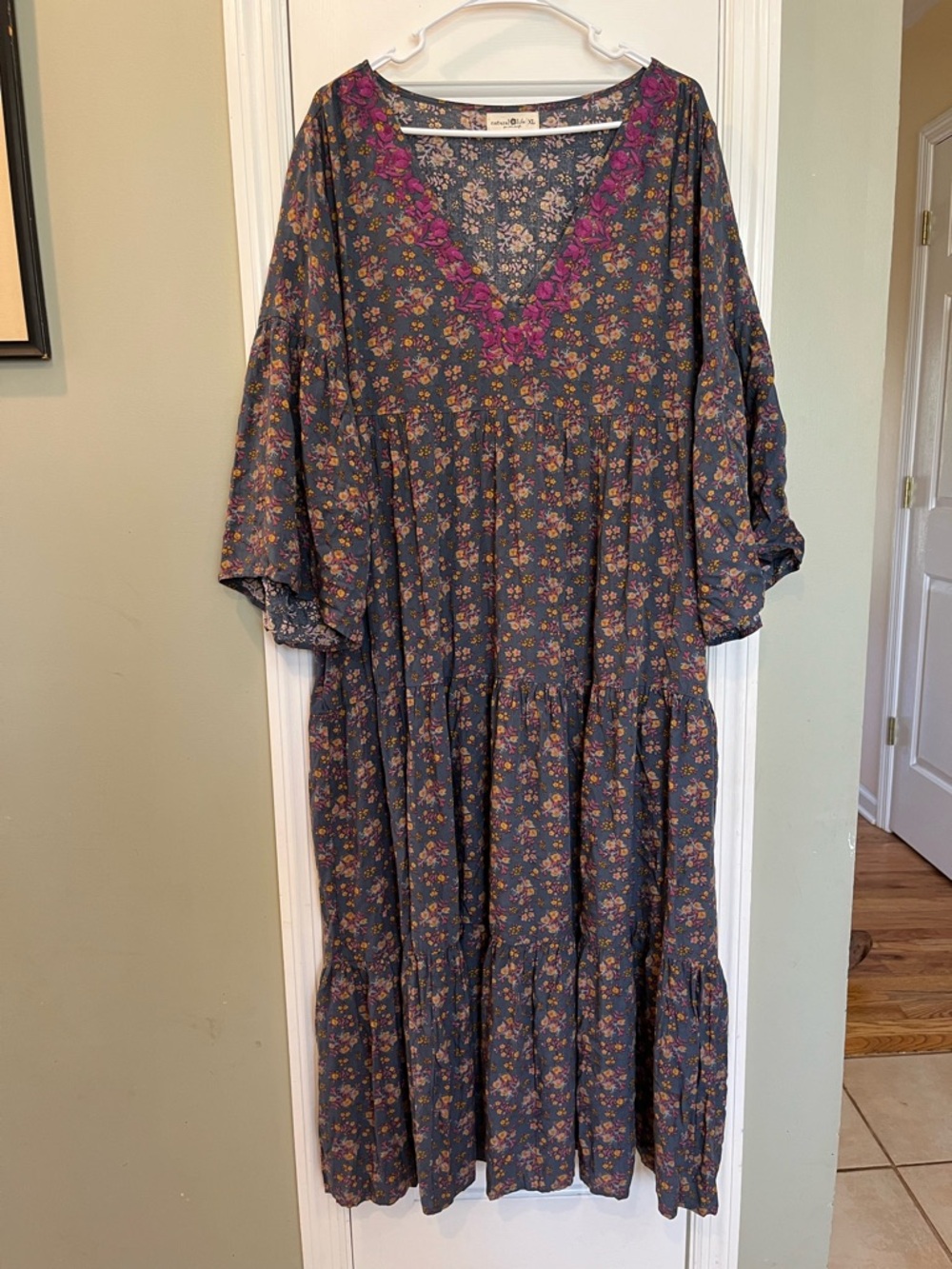 Sold do not buy Embroidered Tiered Maxi Dress from Natural Life XL